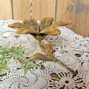 Vintage lotus flower ashtray in brass