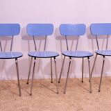 Chaises de café en formica coloré tchécoslovaque du milieu du siècle, 1960, ensemble de 4