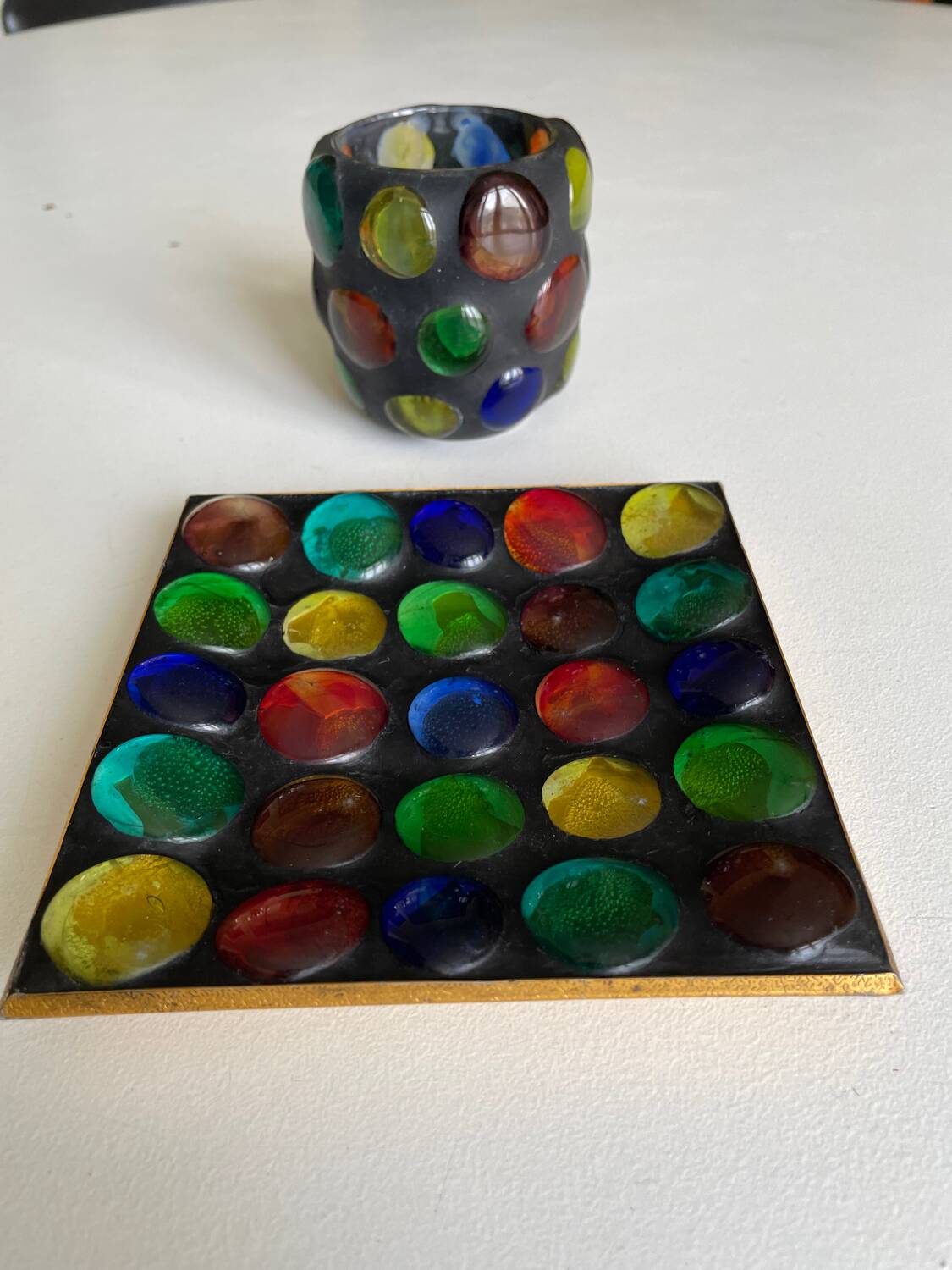 Empty pocket and tealight holder from the 70s