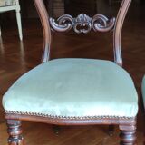 Series of 3 mahogany chairs 19th century