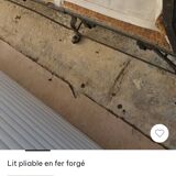 Folding wrought iron bed