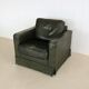 vintage green leather club chair