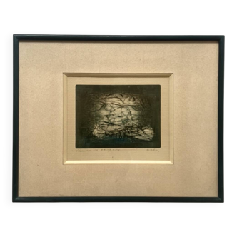 Oil painting & mixed techniques on framed canvas & signed by the artist.