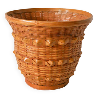 curved wicker plant pot 17 x 20 cm