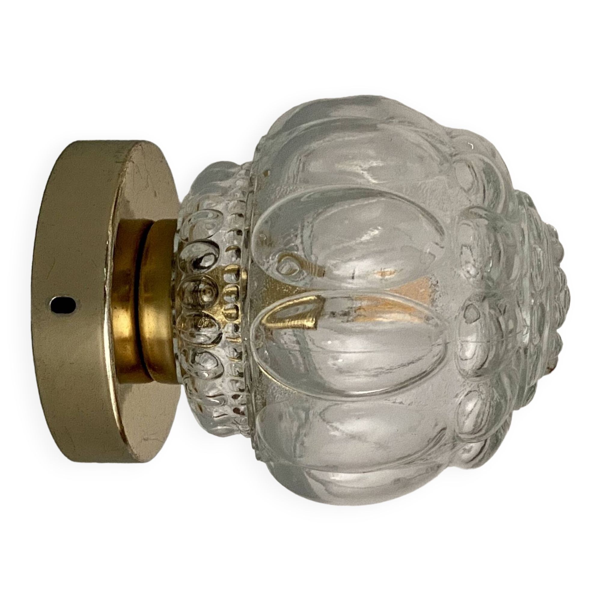 Vintage glass globe wall or ceiling light