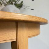 Vintage extendable round dining table Omann Jun