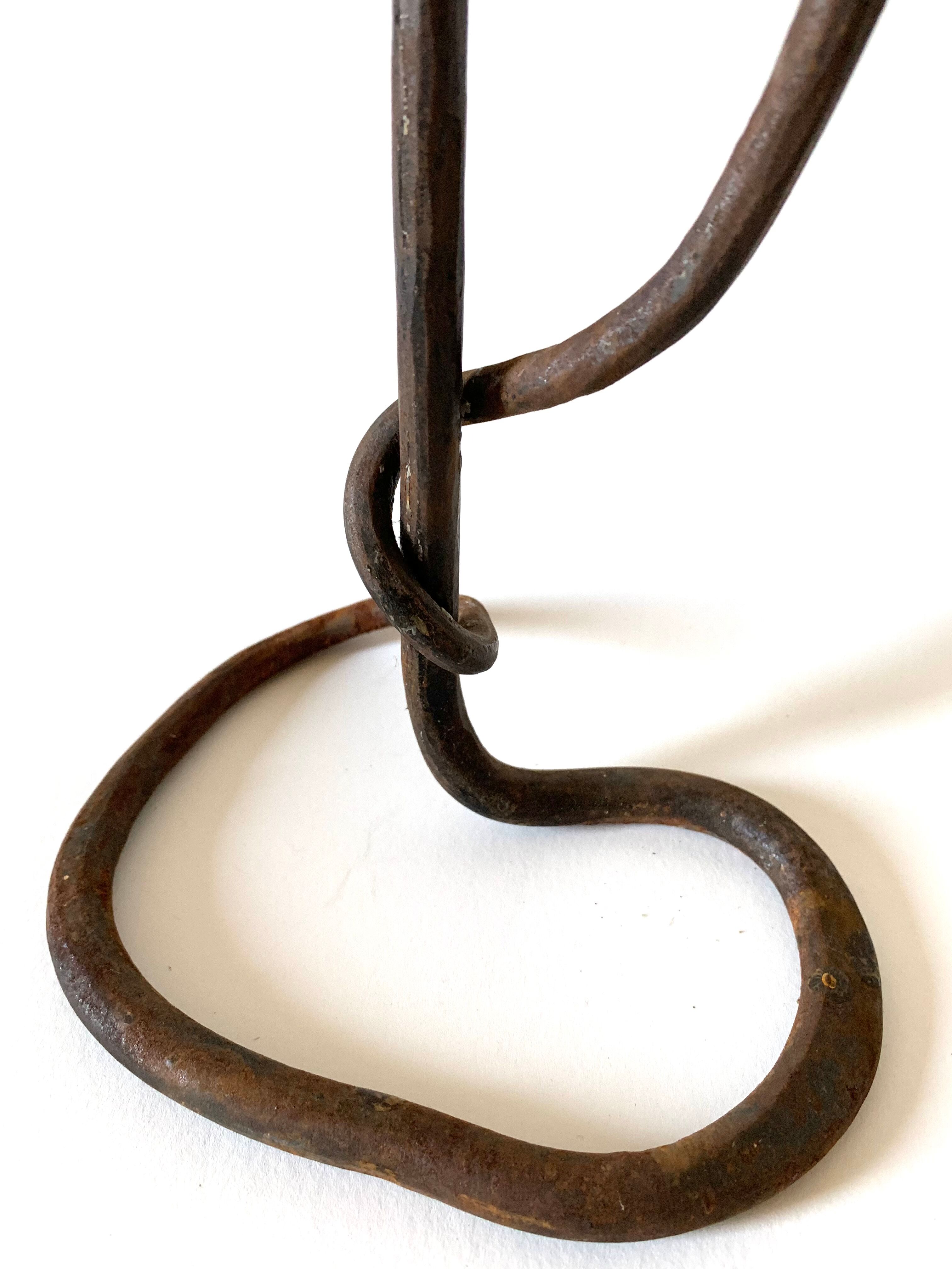 Wrought iron candle holder
