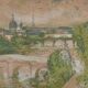 Paul Collomb : Pont de Paris, lithographie originale signée