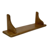 Vintage oak wall rack book shelf 1970s wood minimalist design
