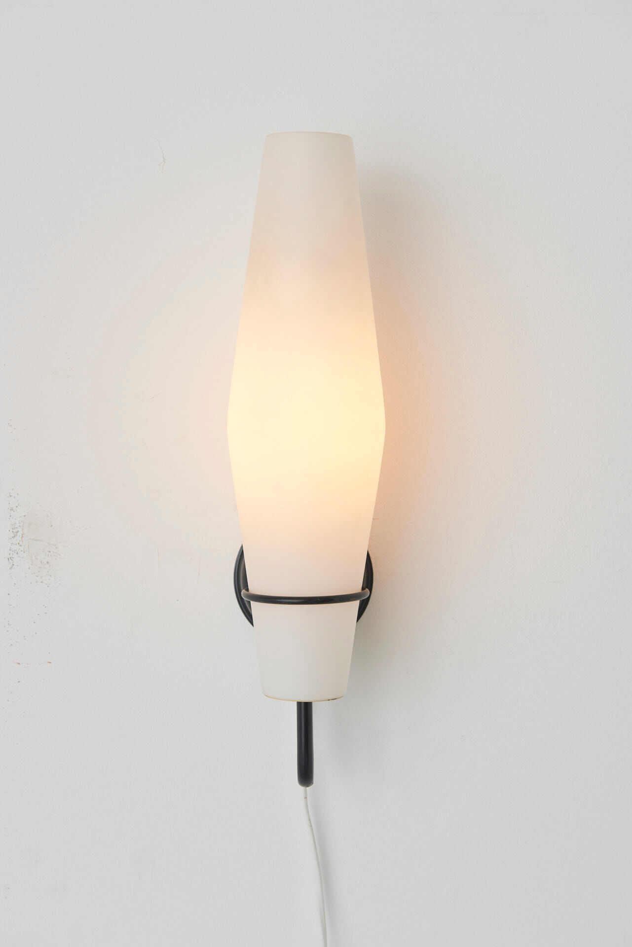 Set of 3 Sconces in Opaline Glass By Raak Amsterdam, Netherlands - 1960's