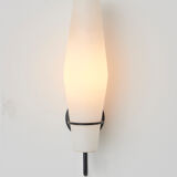 Set of 3 Sconces in Opaline Glass By Raak Amsterdam, Netherlands - 1960's