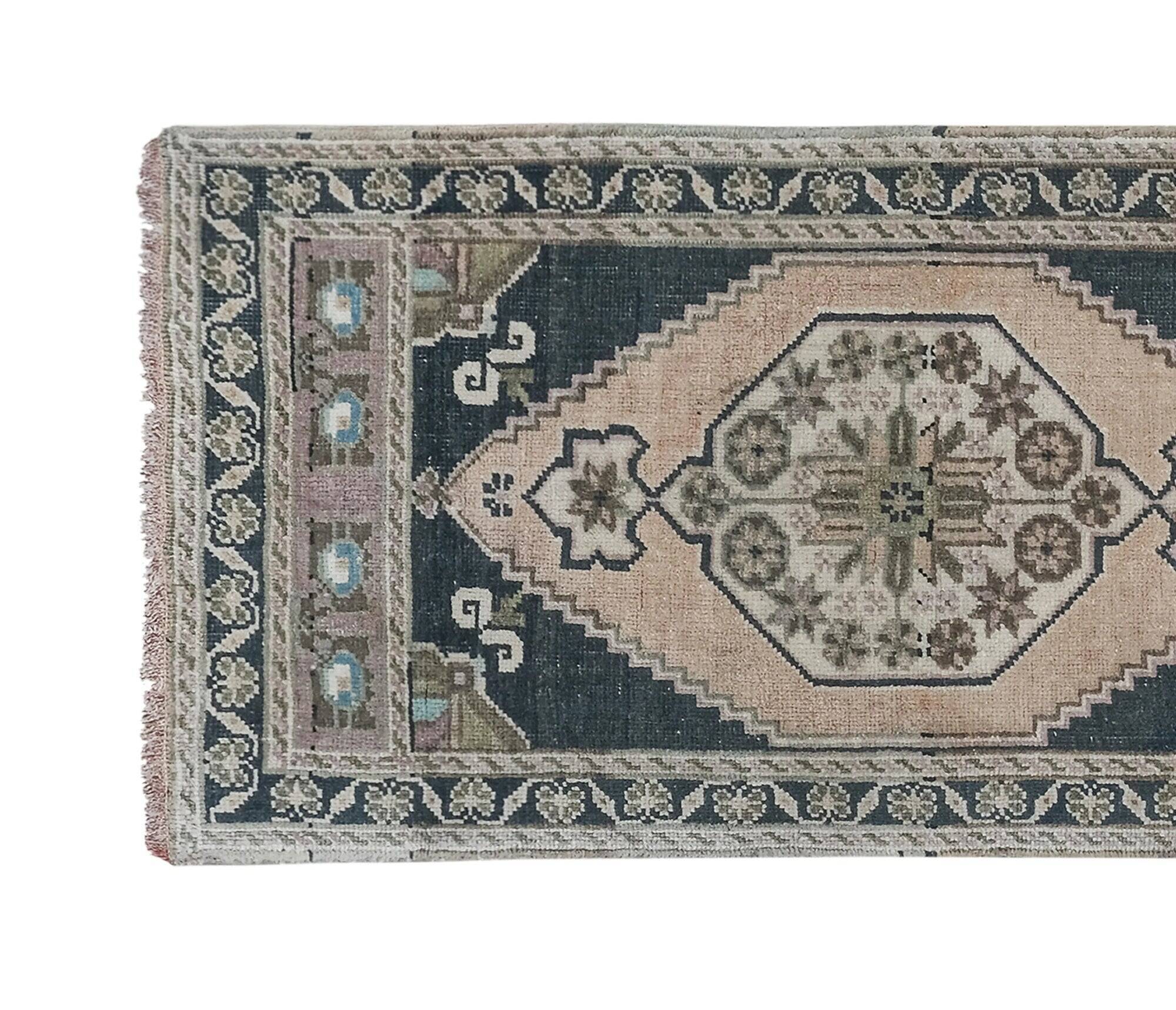 Vintage Turkish hallway rug 52x197 cm