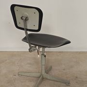 1 adjustable industrial chair metal Czechoslovakia 1960
