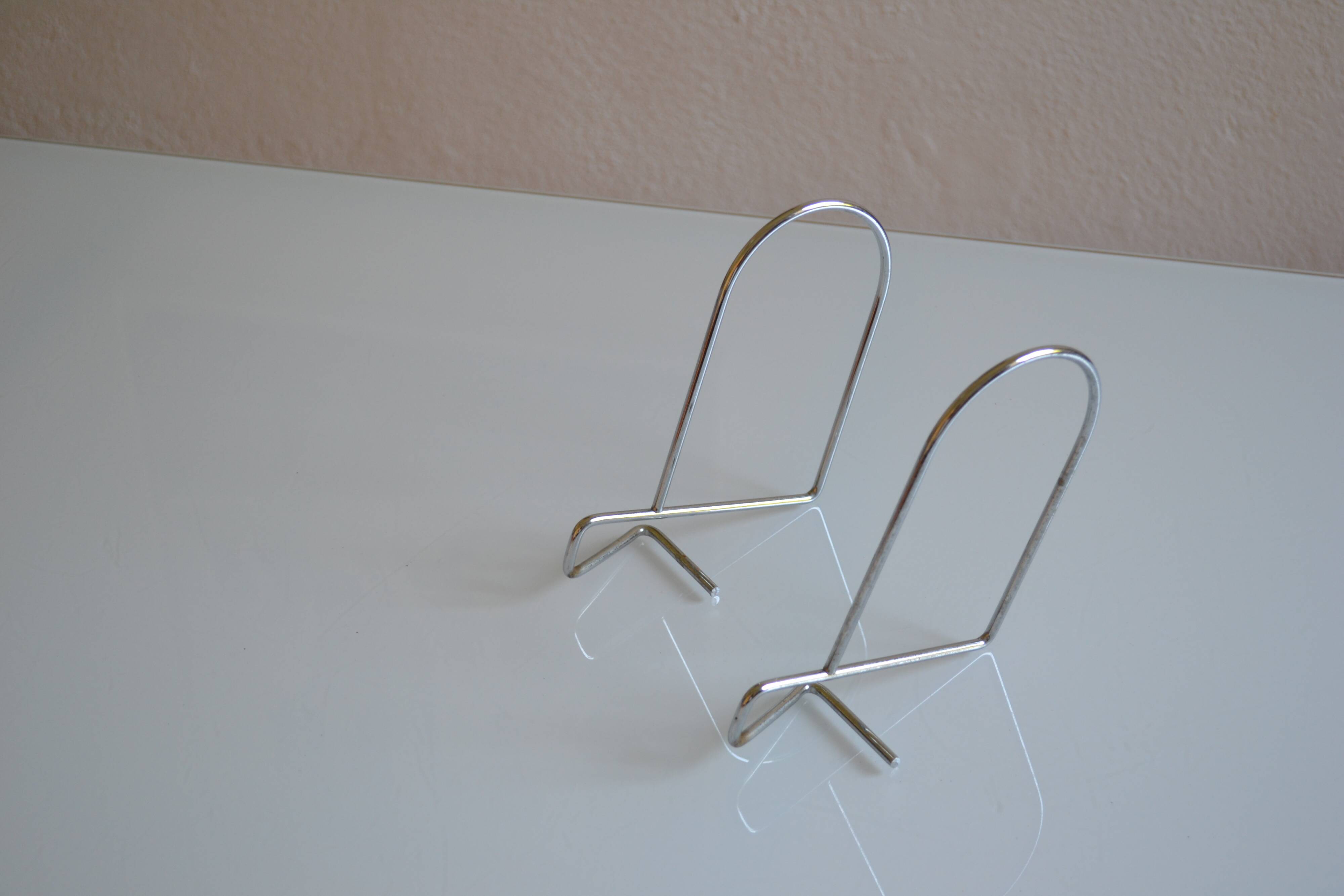 Pair of minimalist 80s bookends