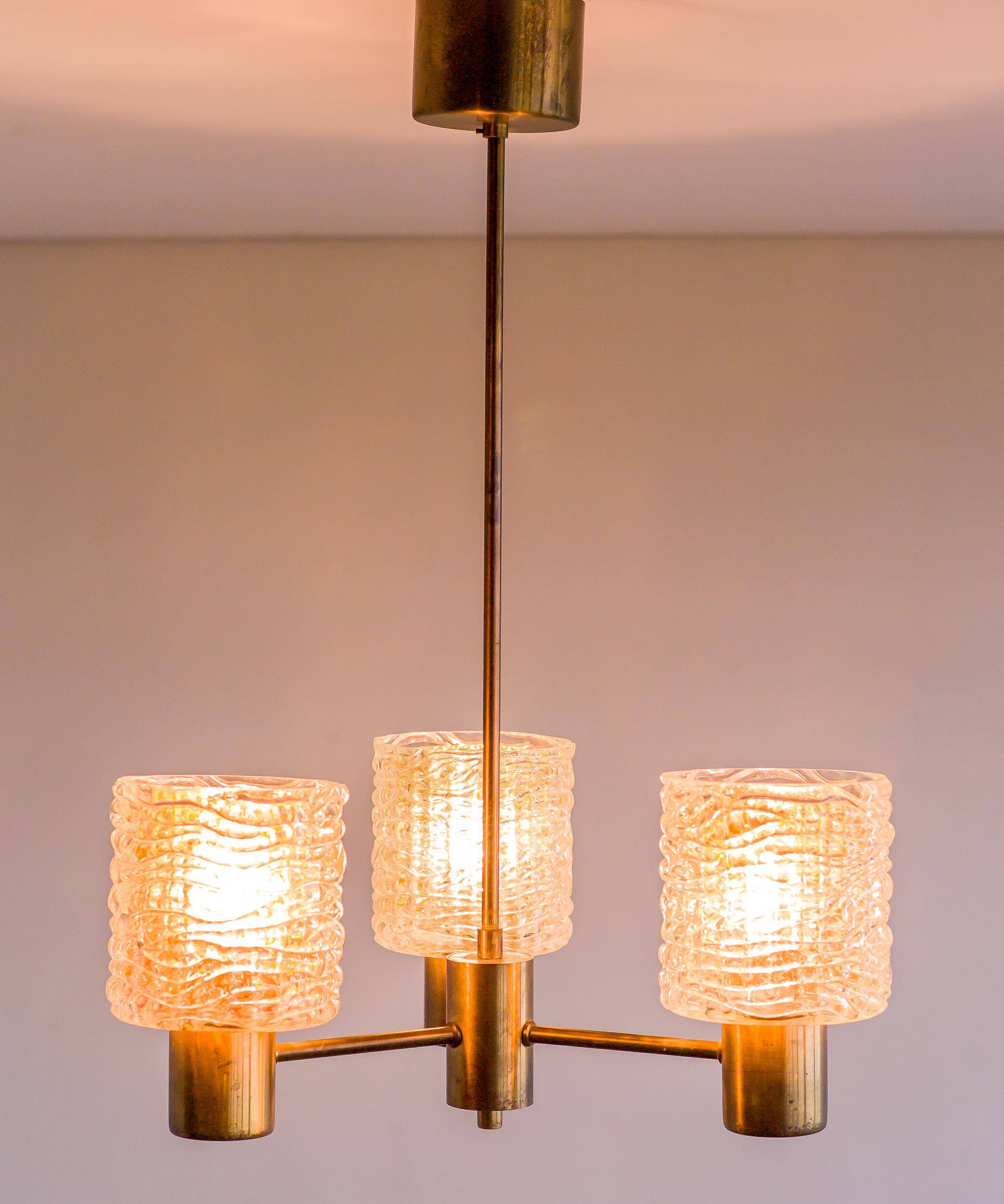 Modern mid-century chandelier by Carl Fagerlund