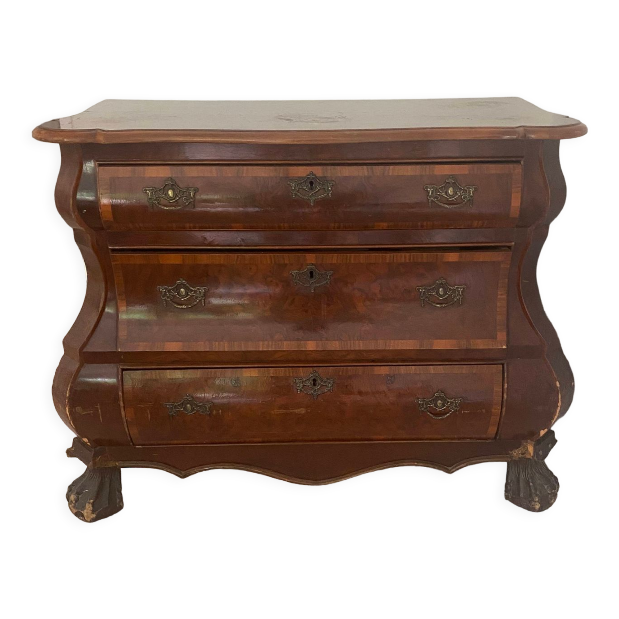 Eighteenth-century Dutch Rococo style tomb chest of drawers