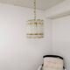Cylindrical brass and crystal chandelier by Tyringe for Orrefors, Sweden.
