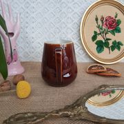 Brown glazed milk jar Villeroy & Boch Made in Luxembourg - vintage
