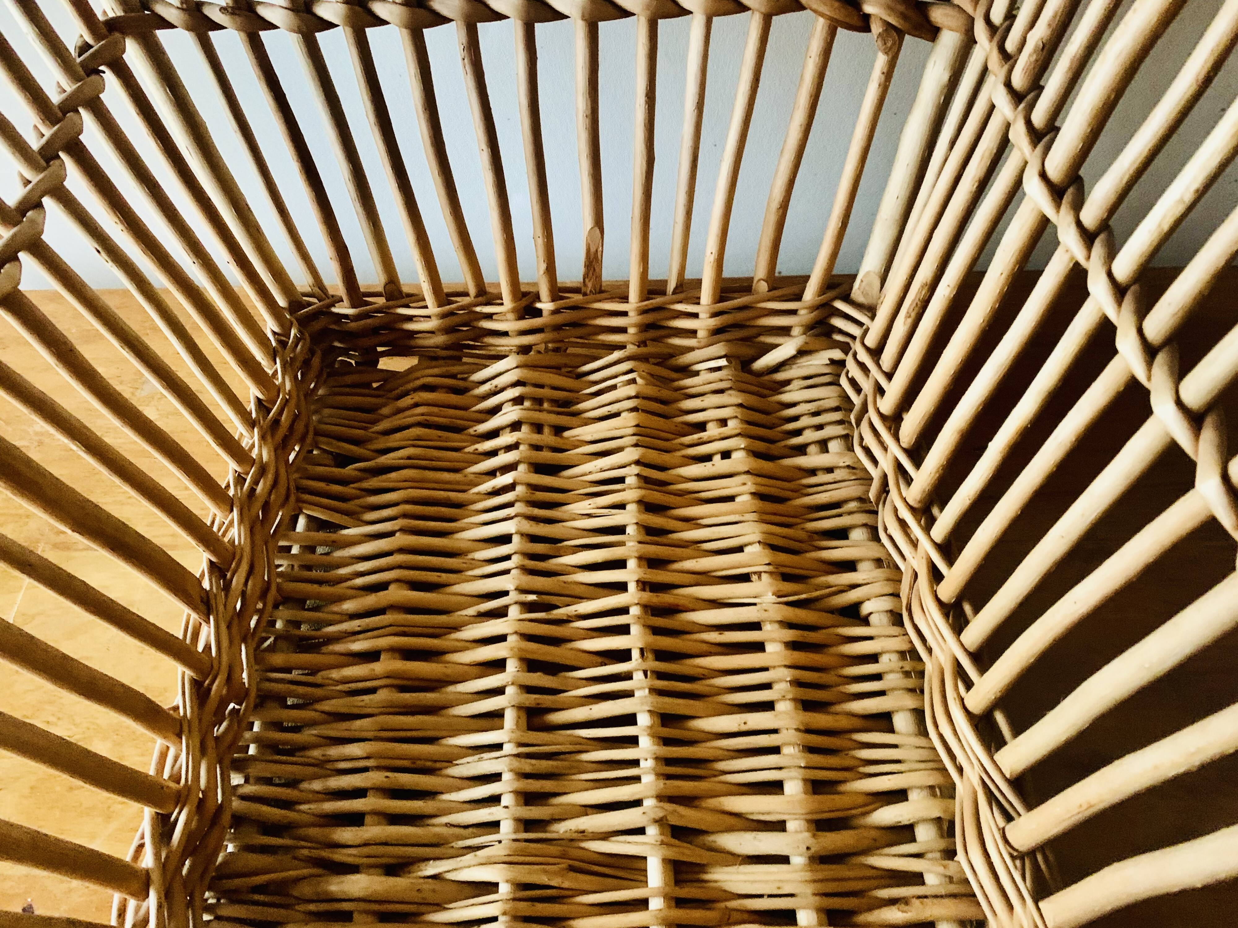 Large vintage wicker basket