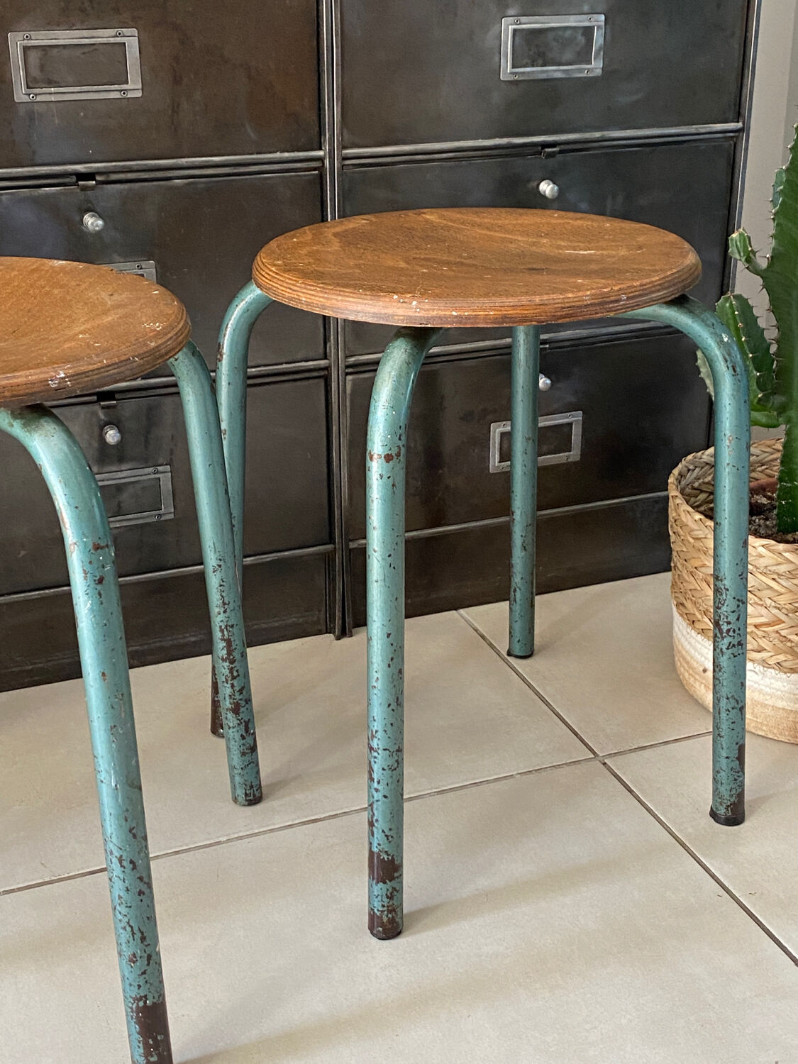 Pair of school stools