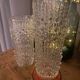 2 Pressed Crystal Roller Vases