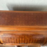 Cylindrical desk in cubic marquetry Louis XVI style late 19th, early 20th century