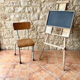 Vintage children's chair in wood and metal from the 50s/60s