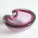 Murano glass purple bullicante trinket bowl, 1960s