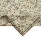 Handwoven antique anatolian beige carpet 188 cm x 303 cm