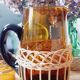 Carafe and 6 vintage tumbler glasses