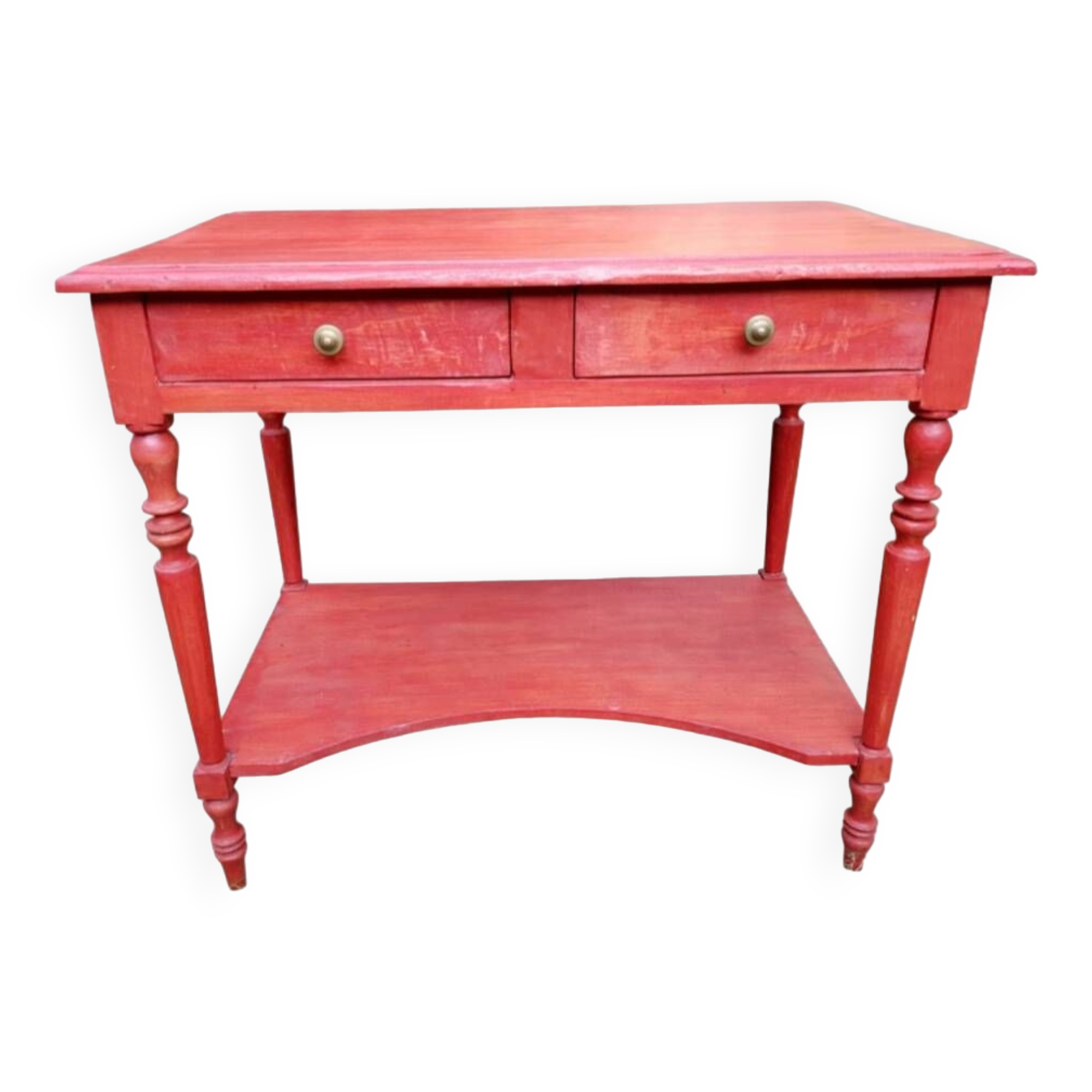 console with drawers