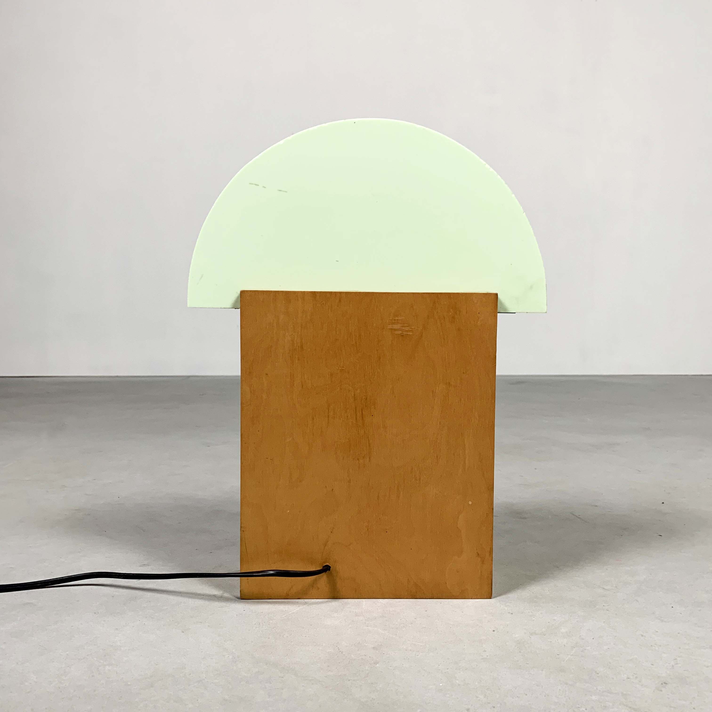 Wood and plastic retro lamp, 1970