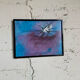 Vintage abstract table - gestural composition