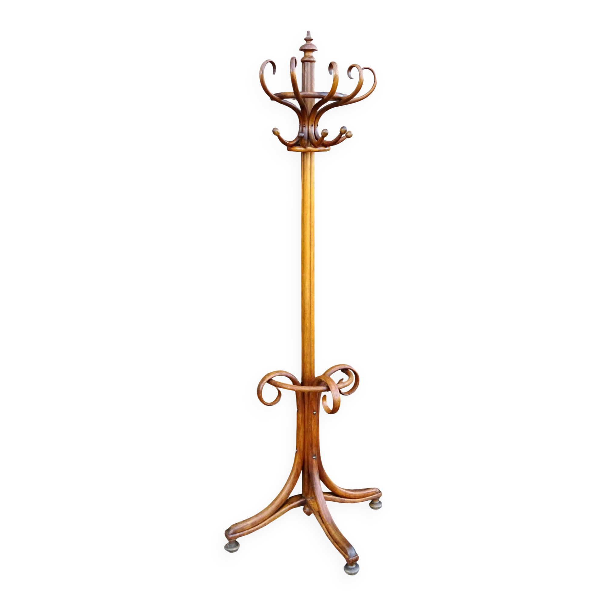 Curved wooden wall coat rack, J&J Kohn Ca.1890 No Thonet