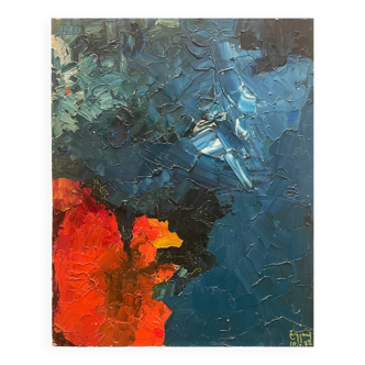 Lyrical abstraction painting 1972