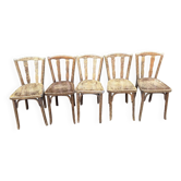 Set of 5 Baumann bistro chairs 83