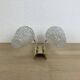 1950s brass and tulip Bubble wall lamp