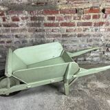 Antique wooden wheelbarrow