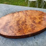 Oval wooden tray