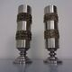 Brutalist German vases in stainless steel, 1960s, set of 2