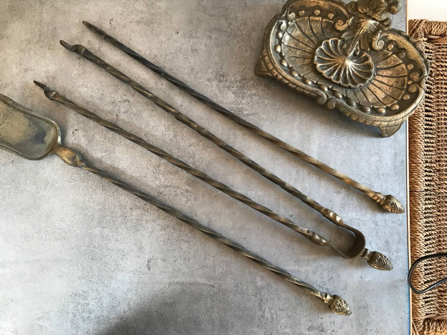 Solid brass fireplace mantelpiece