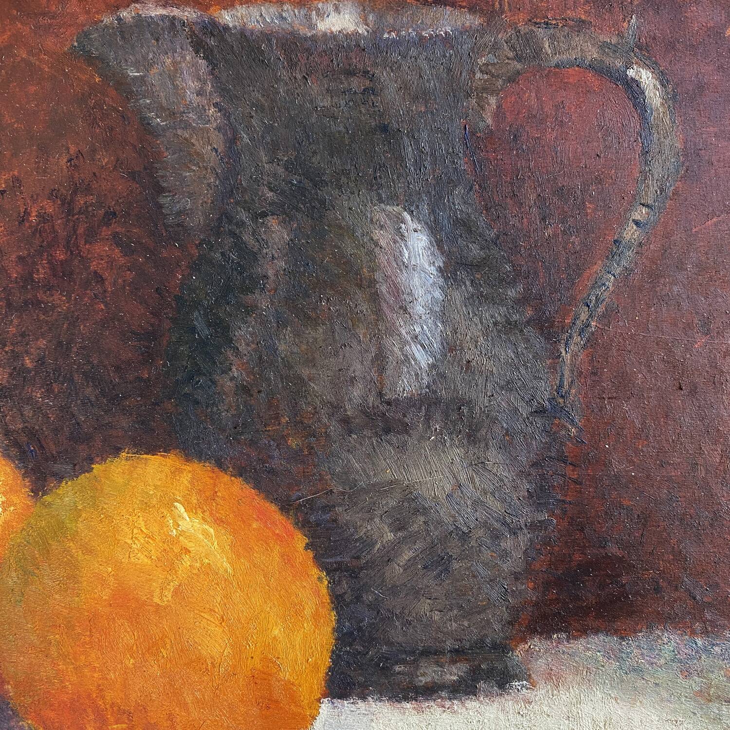 Painting 1934 "the jug with fruit" signed j.uteza