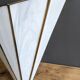 Applique forme éventail nacre et laiton