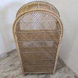 Étagère en osier vintage