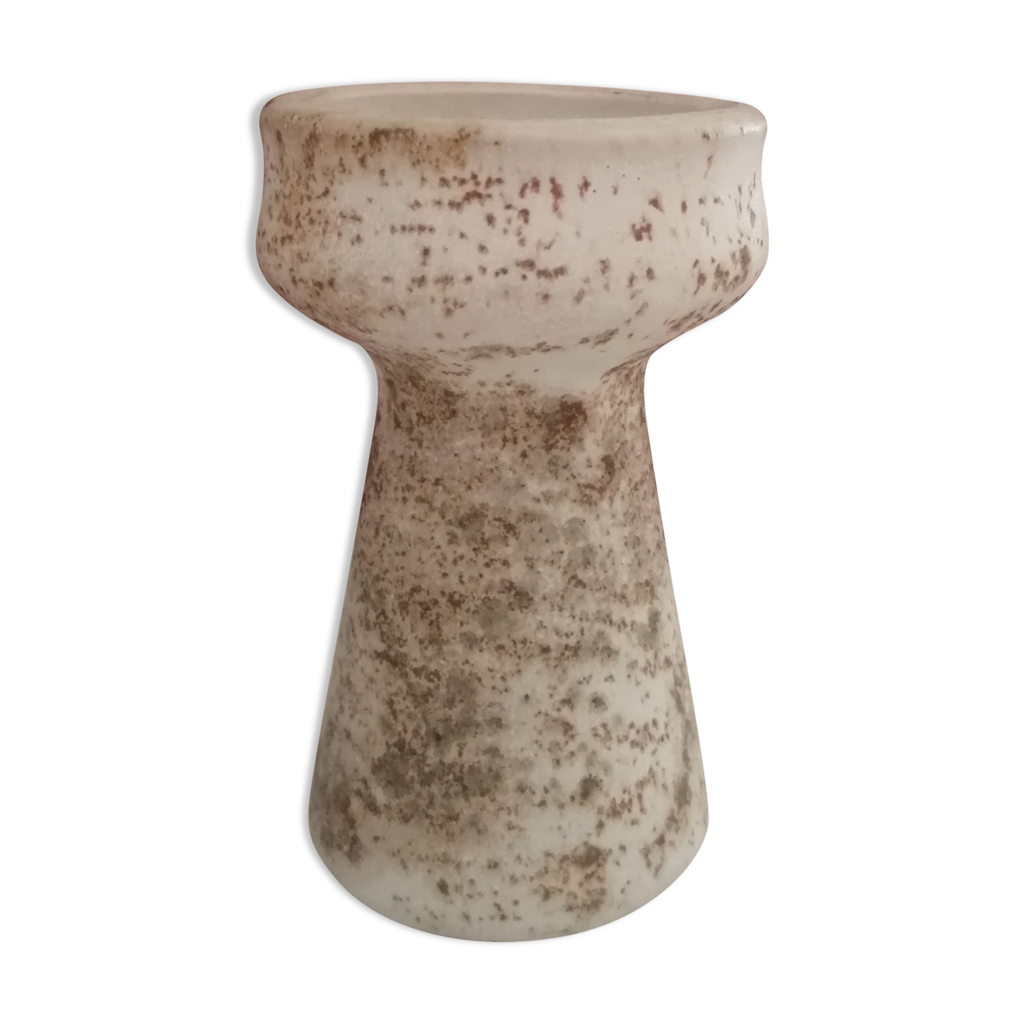 Vintage stoneware candle holder 70s