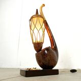 Lampe de table vintage en forme de pipe par Aldo Tura, 1960