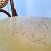 Set of 4 Vintage Bentwood Dining Chairs: Cane Back, Leather Seat, Thonet St