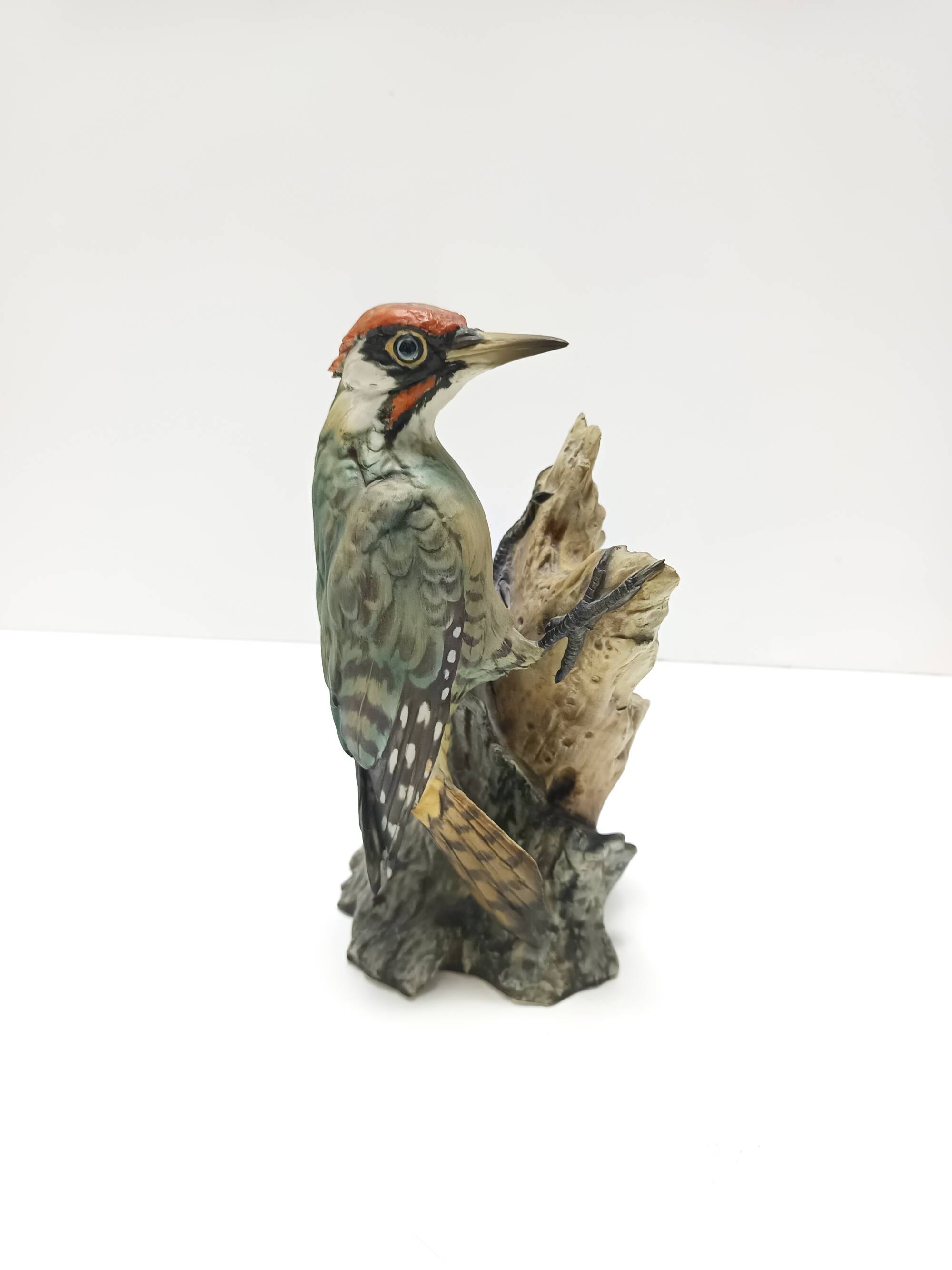 Vintage Hand-Painted Ceramic Woodpecker by Bepi Tay, Italy