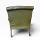 Chaise longue / fauteuil / chaise longue vintage en similicuir vert.