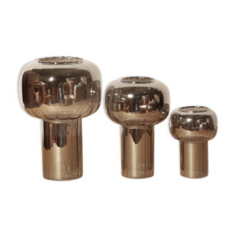 Set of 3 mercurized Twist vases